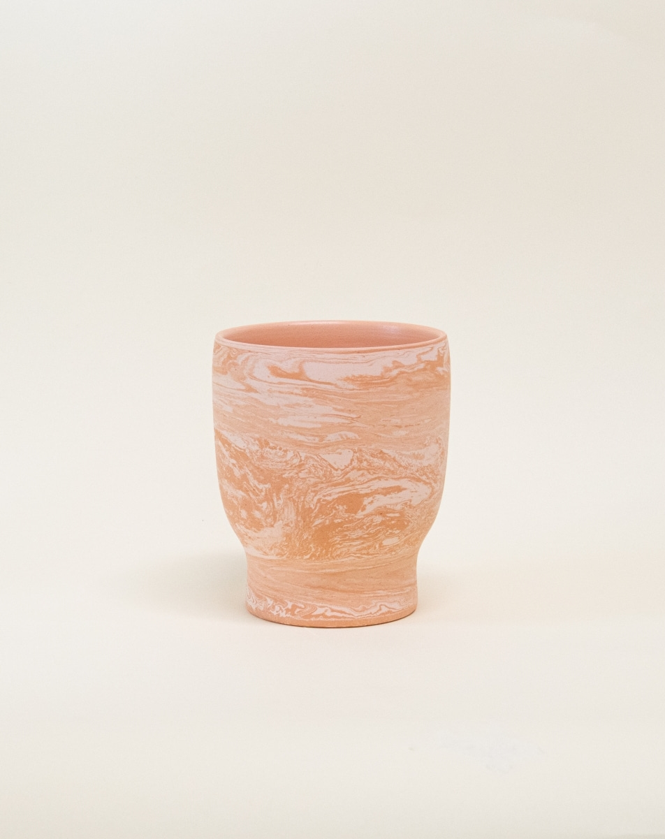 Sikmulwon x SPROUT | Mortar pot-marbling: Coral